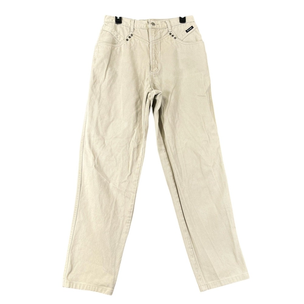 Vintage Rockies Jeans Women 15/16 Tan Western Yoke High Waisted Casual Wear
